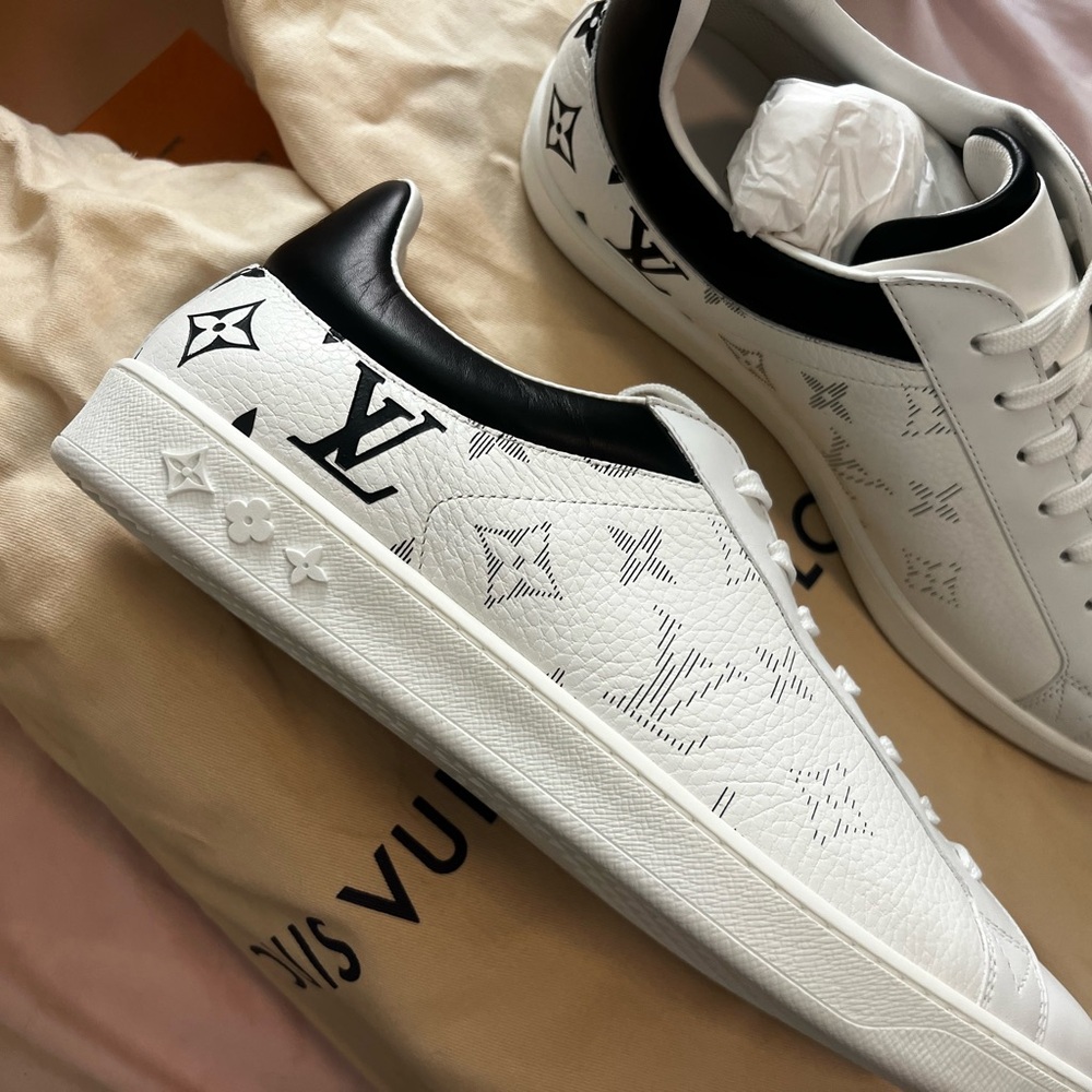 Louis Vuitton Luxembourg Sneaker Size White/black Louis Vuitton Sz 7.5 Sold Out